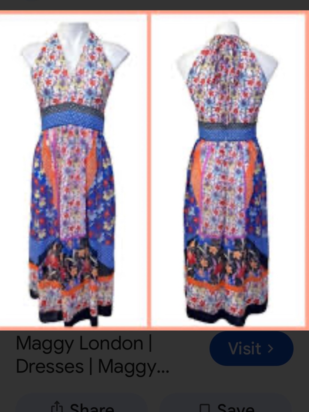 Maggie London Folk Fest printed Chiffon